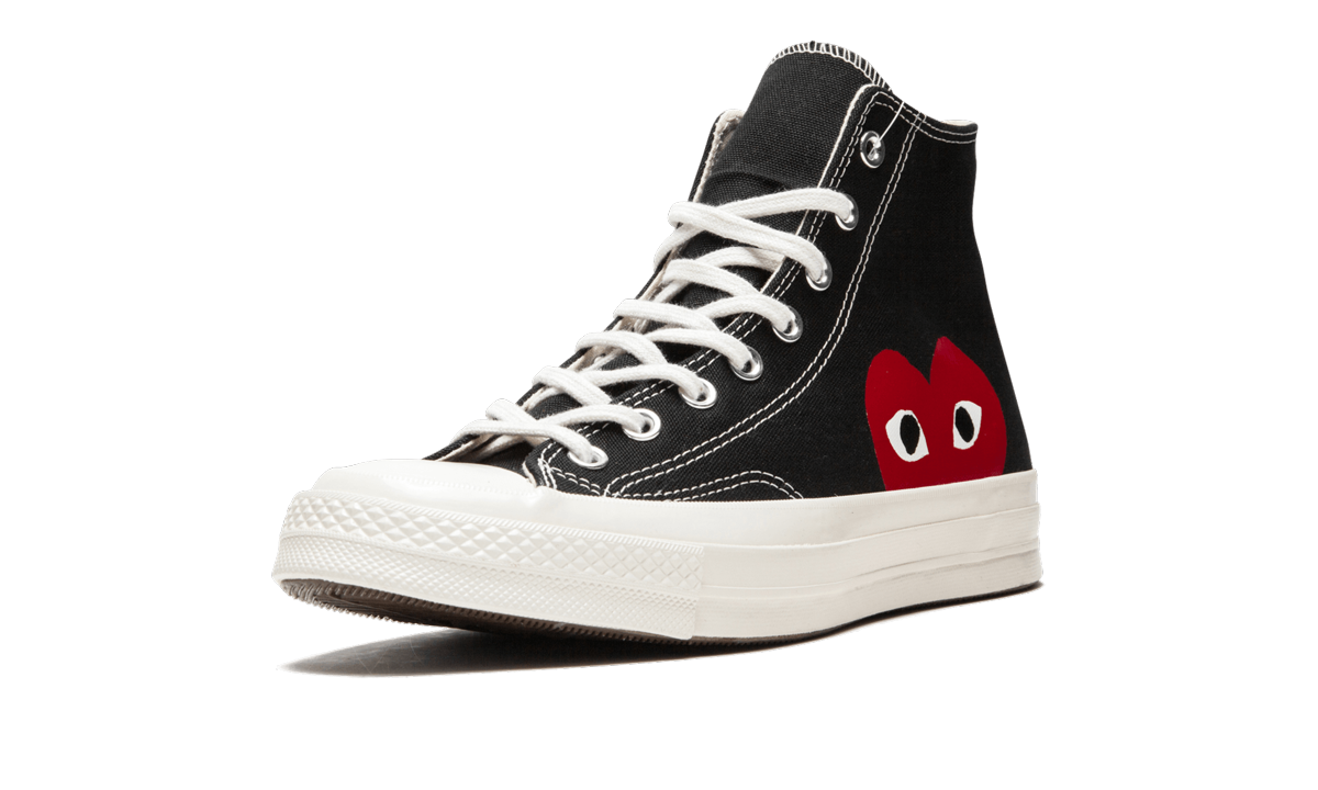 Overkicks - Converse Chuck Taylor All Star 70 Hi Comme des Garcons PLAY Black (150204C/A08791C) - vista lateral