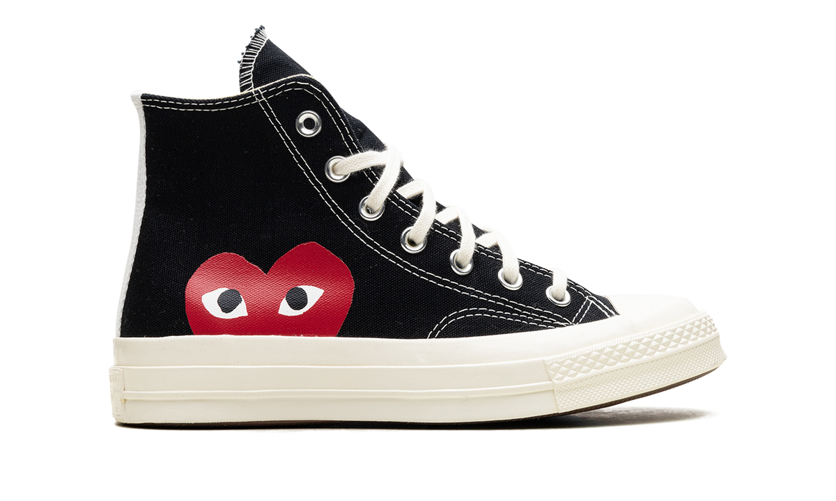 Overkicks - Converse Chuck Taylor All Star 70 Hi Comme des Garcons PLAY Black (150204C/A08791C) - detalle lateral interior