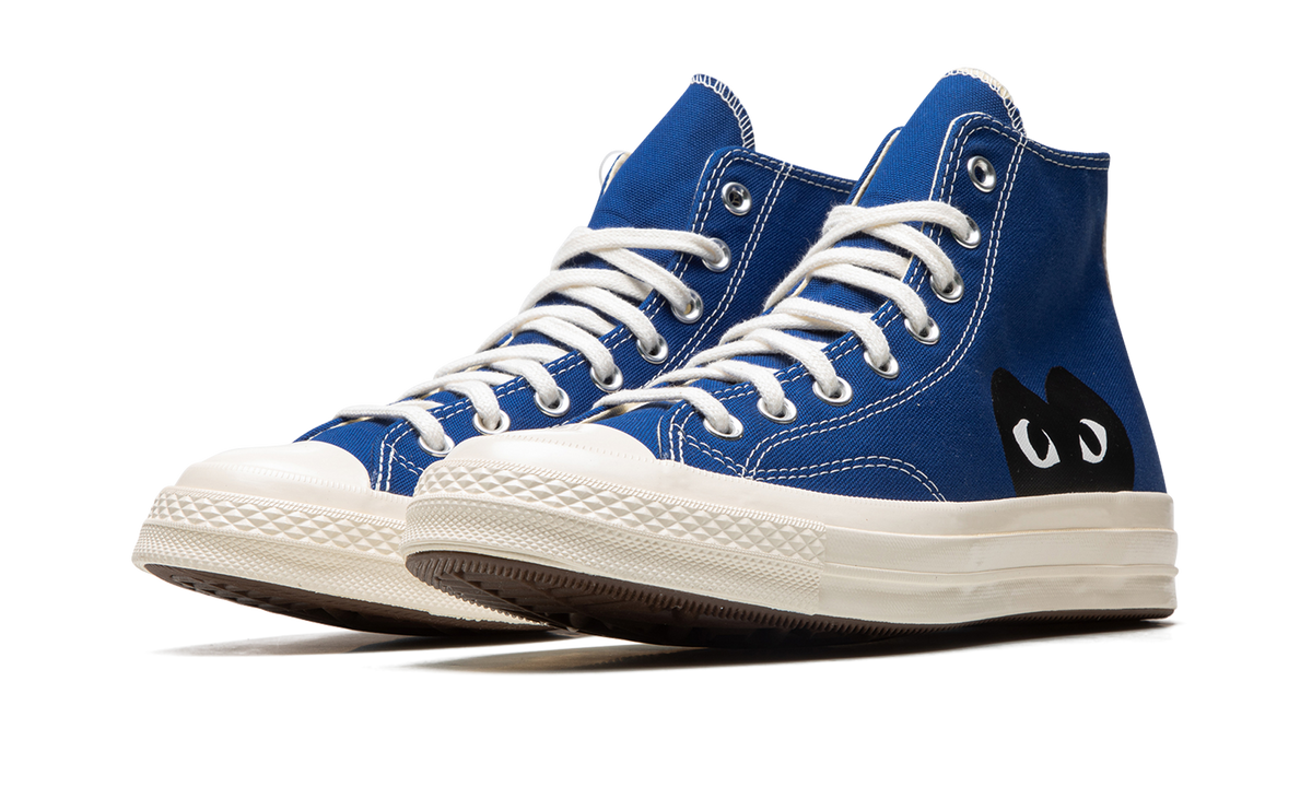 Overkicks - Converse Chuck Taylor All Star 70 Hi Comme des Garcons PLAY Blue Quartz (171846C/A08794C) - vista trasera