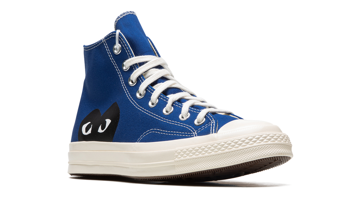 Overkicks - Converse Chuck Taylor All Star 70 Hi Comme des Garcons PLAY Blue Quartz (171846C/A08794C) - detalle lateral interior
