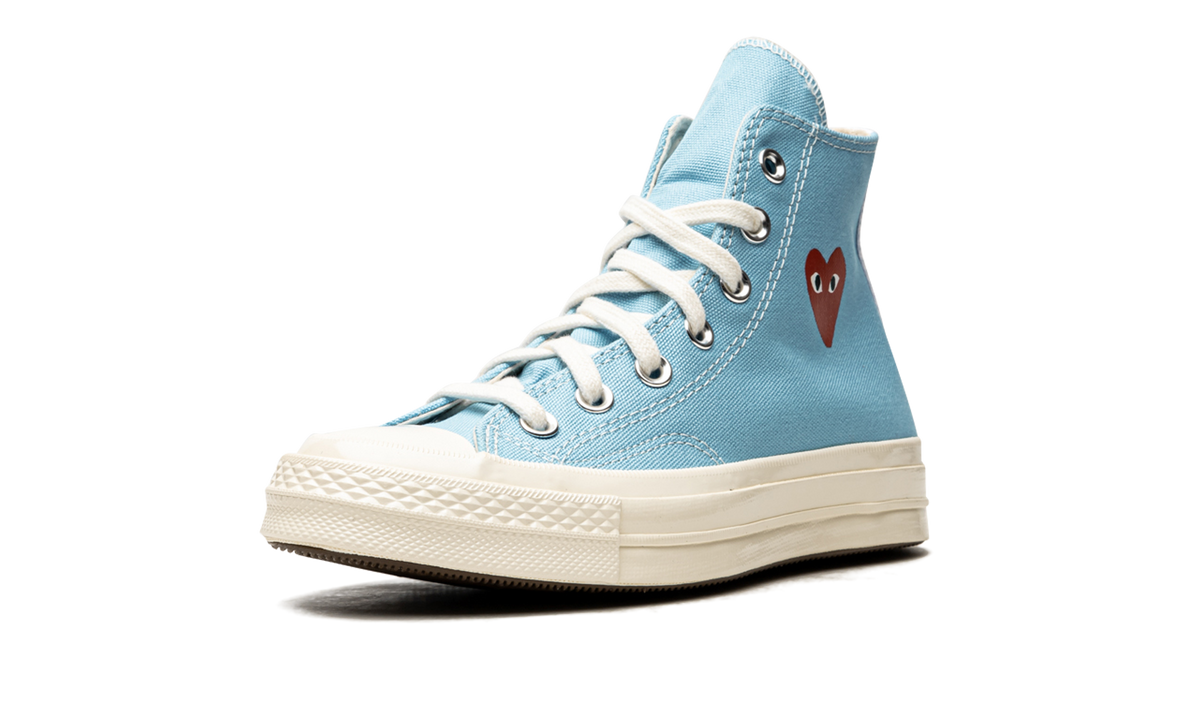 Overkicks - Converse Chuck Taylor All Star 70 Hi Comme des Garcons PLAY Bright Blue (168300C) - detalle suela