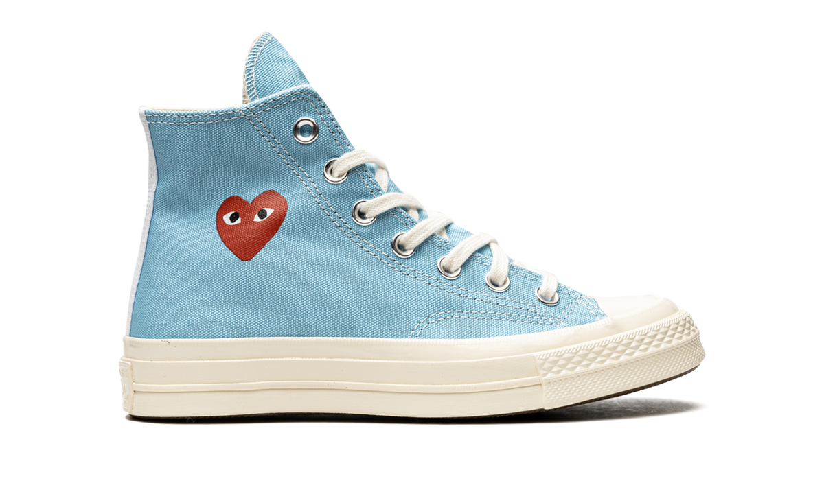 Overkicks - Converse Chuck Taylor All Star 70 Hi Comme des Garcons PLAY Bright Blue (168300C) - detalle talon