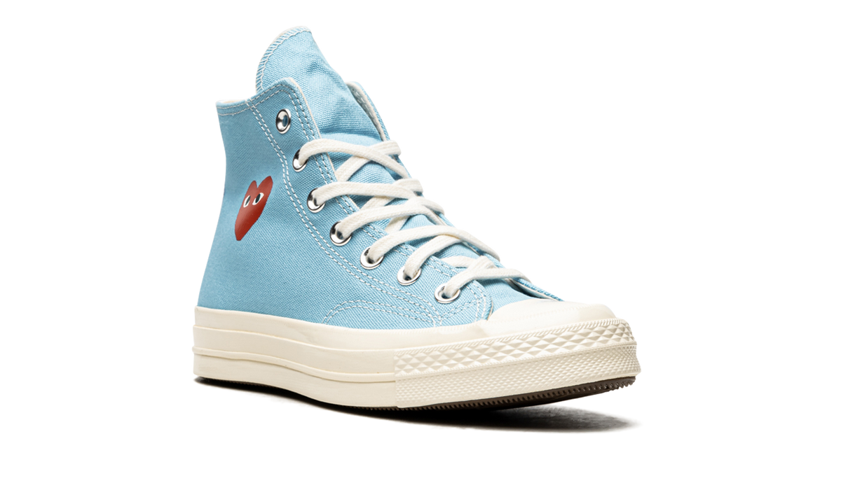 Overkicks - Converse Chuck Taylor All Star 70 Hi Comme des Garcons PLAY Bright Blue (168300C) - detalle lateral interior
