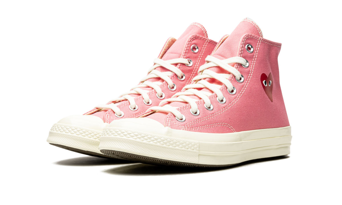 Overkicks - Converse Chuck Taylor All Star 70 Hi Comme des Garcons PLAY Bright Pink (168301C) - vista trasera