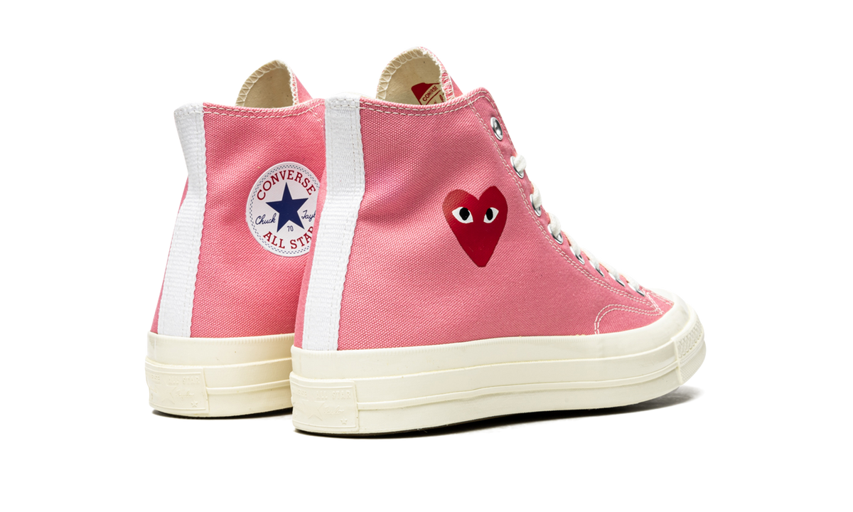Overkicks - Converse Chuck Taylor All Star 70 Hi Comme des Garcons PLAY Bright Pink (168301C) - par completo
