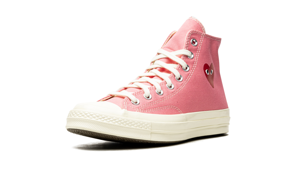 Overkicks - Converse Chuck Taylor All Star 70 Hi Comme des Garcons PLAY Bright Pink (168301C) - detalle suela