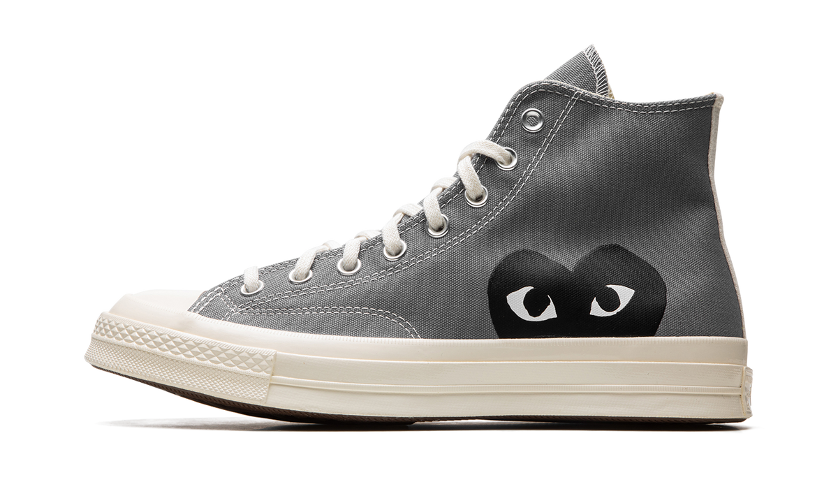 Overkicks - Converse Chuck Taylor All Star 70 Hi Comme des Garcons PLAY Grey (171847C/A08793C) - vista lateral