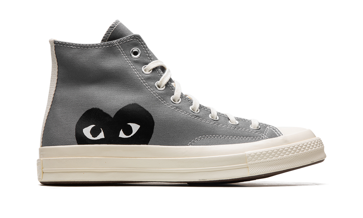 Overkicks - Converse Chuck Taylor All Star 70 Hi Comme des Garcons PLAY Grey (171847C/A08793C) - detalle talon
