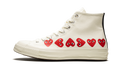Converse Chuck Taylor All Star 70 Hi Comme des Garcons PLAY Multi-Heart White