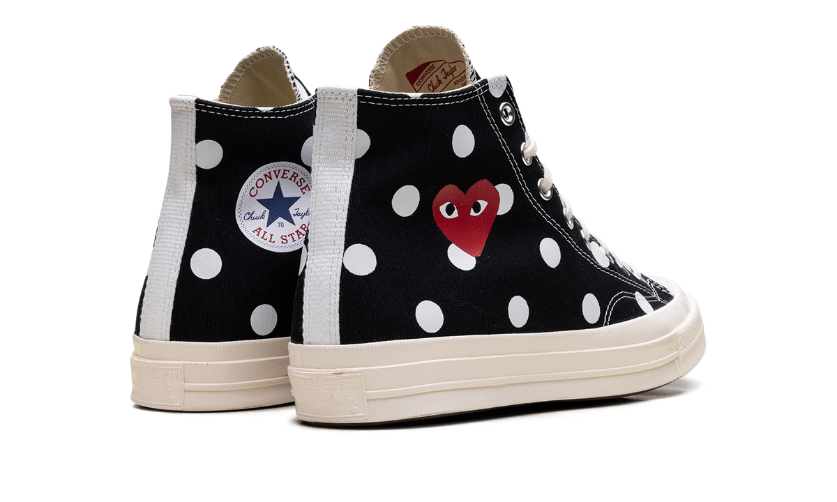 Overkicks - Converse Chuck Taylor All Star 70 Hi Comme des Garcons PLAY Polka Dot Black (157250C) - par completo