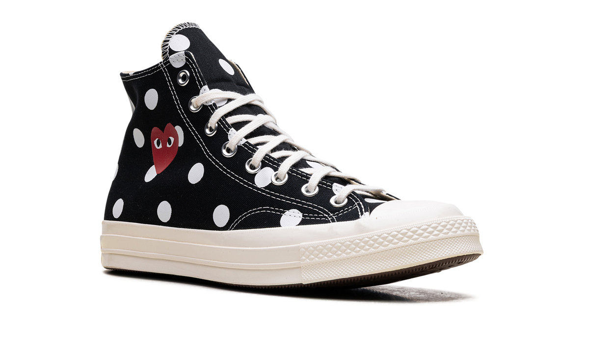 Overkicks - Converse Chuck Taylor All Star 70 Hi Comme des Garcons PLAY Polka Dot Black (157250C) - detalle