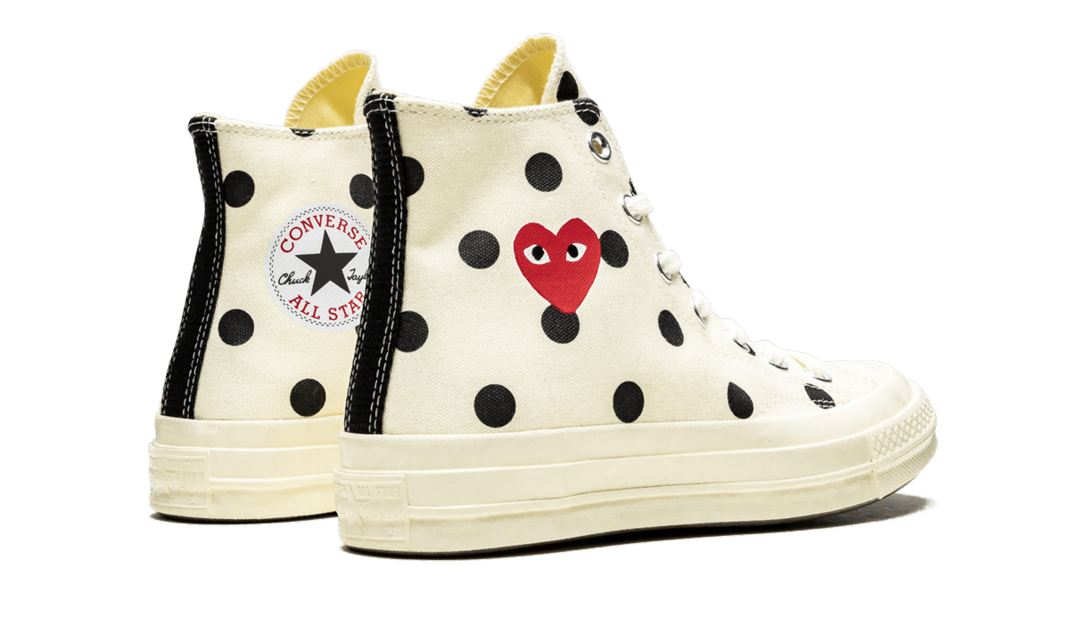Overkicks - Converse Chuck Taylor All Star 70 Hi Comme des Garcons PLAY Polka Dot White (157251C) - par completo