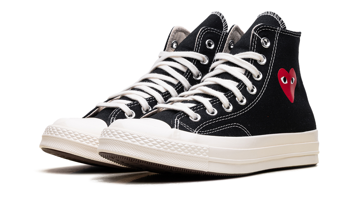Overkicks - Converse Chuck Taylor All Star 70 Hi Comme des Garcons PLAY Single Heart Black (A08801C/AZ-K129-001-1) - vista trasera