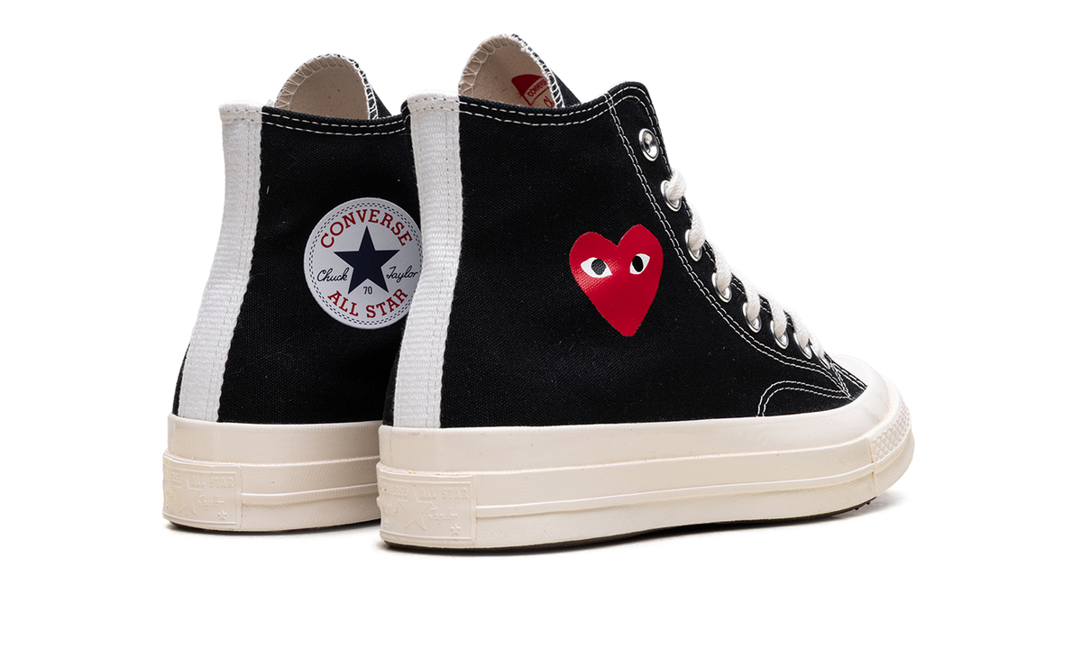 Overkicks - Converse Chuck Taylor All Star 70 Hi Comme des Garcons PLAY Single Heart Black (A08801C/AZ-K129-001-1) - par completo