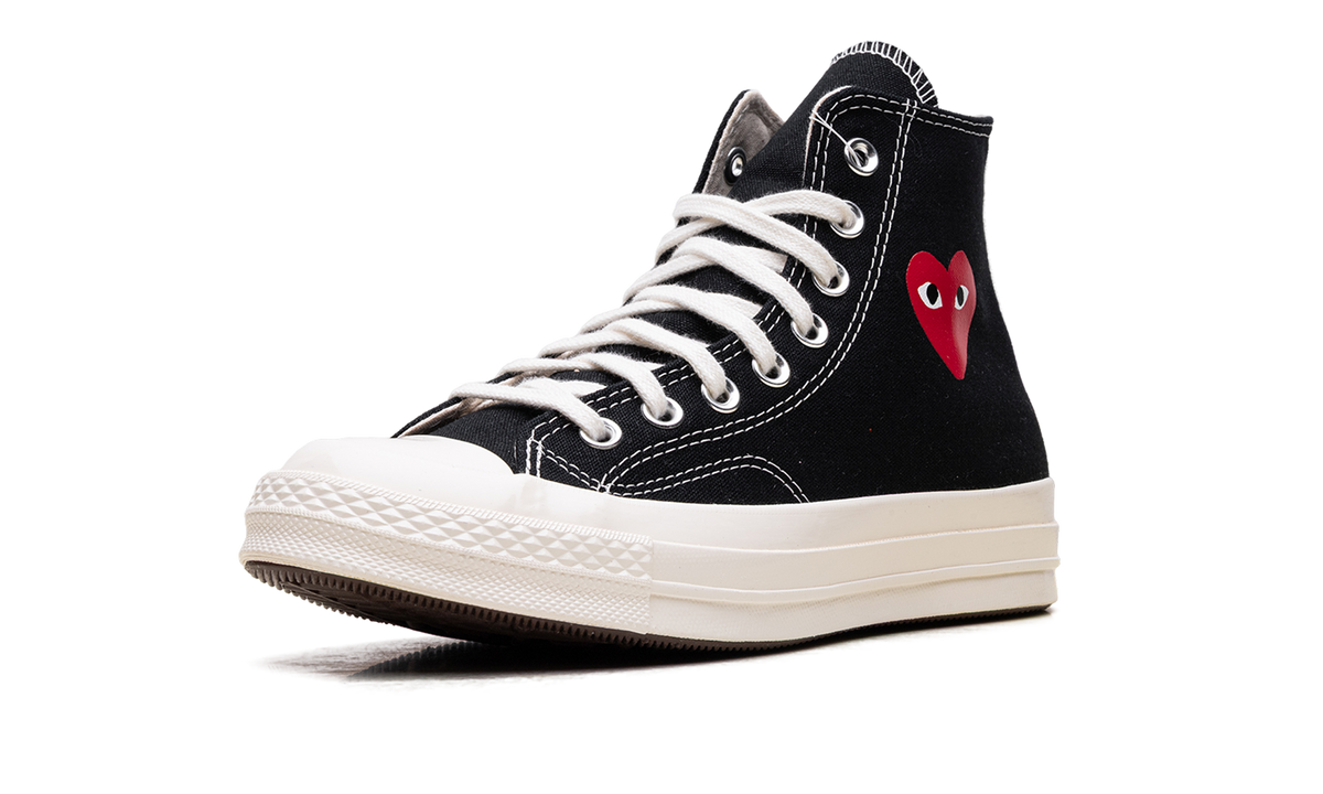 Overkicks - Converse Chuck Taylor All Star 70 Hi Comme des Garcons PLAY Single Heart Black (A08801C/AZ-K129-001-1) - detalle suela