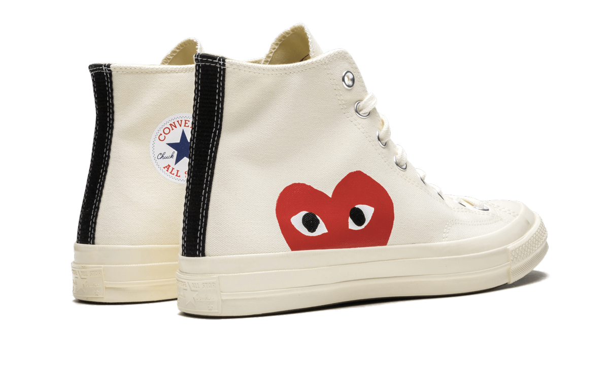Overkicks - Converse Chuck Taylor All Star 70 Hi Comme des Garcons PLAY White (150205C/A08792C/1CK709) - par completo