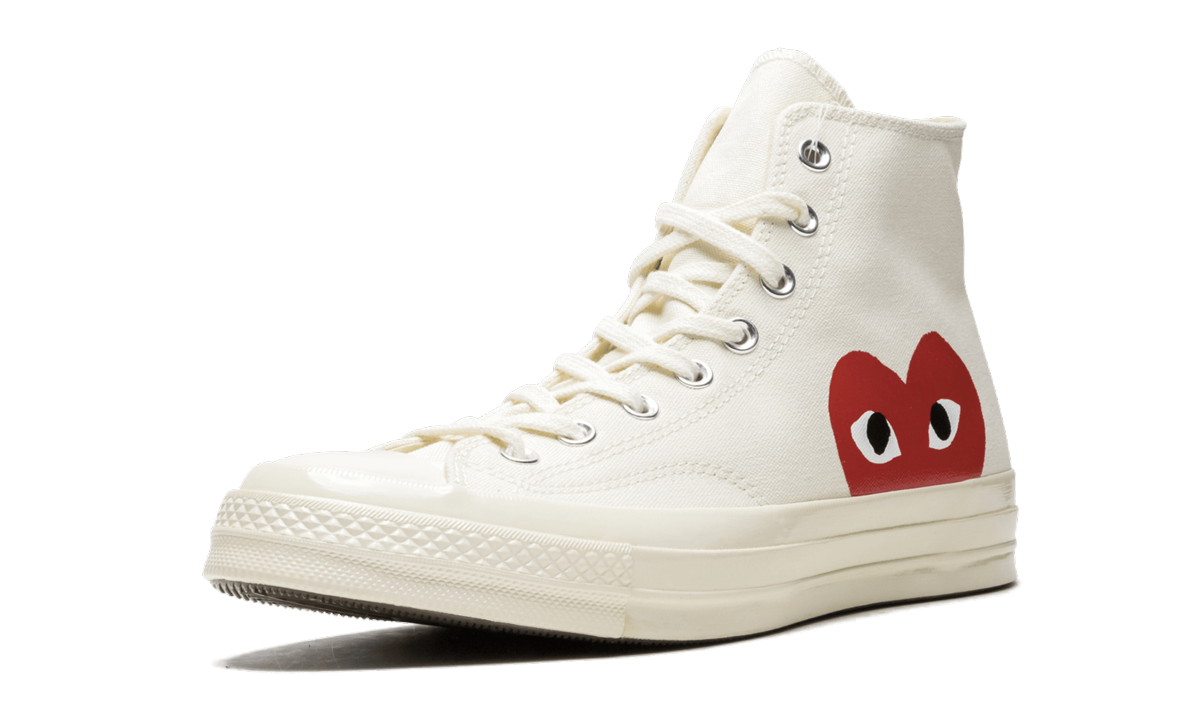 Overkicks - Converse Chuck Taylor All Star 70 Hi Comme des Garcons PLAY White (150205C/A08792C/1CK709) - detalle suela