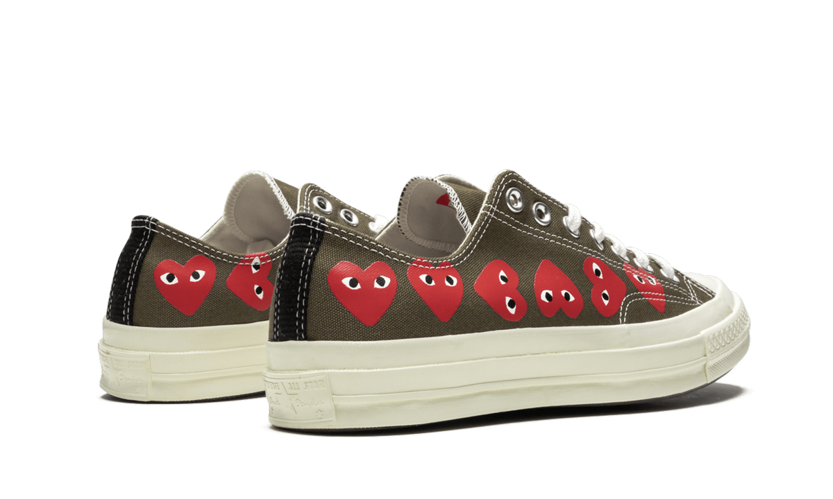 Overkicks - Converse Chuck Taylor All Star 70 Ox Comme des Garcons Multi Heart Green (162976C) - par completo