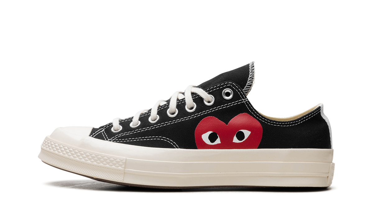 Overkicks - Converse Chuck Taylor All Star 70 Ox Comme des Garcons PLAY Black (150206C/A08796C) - vista lateral