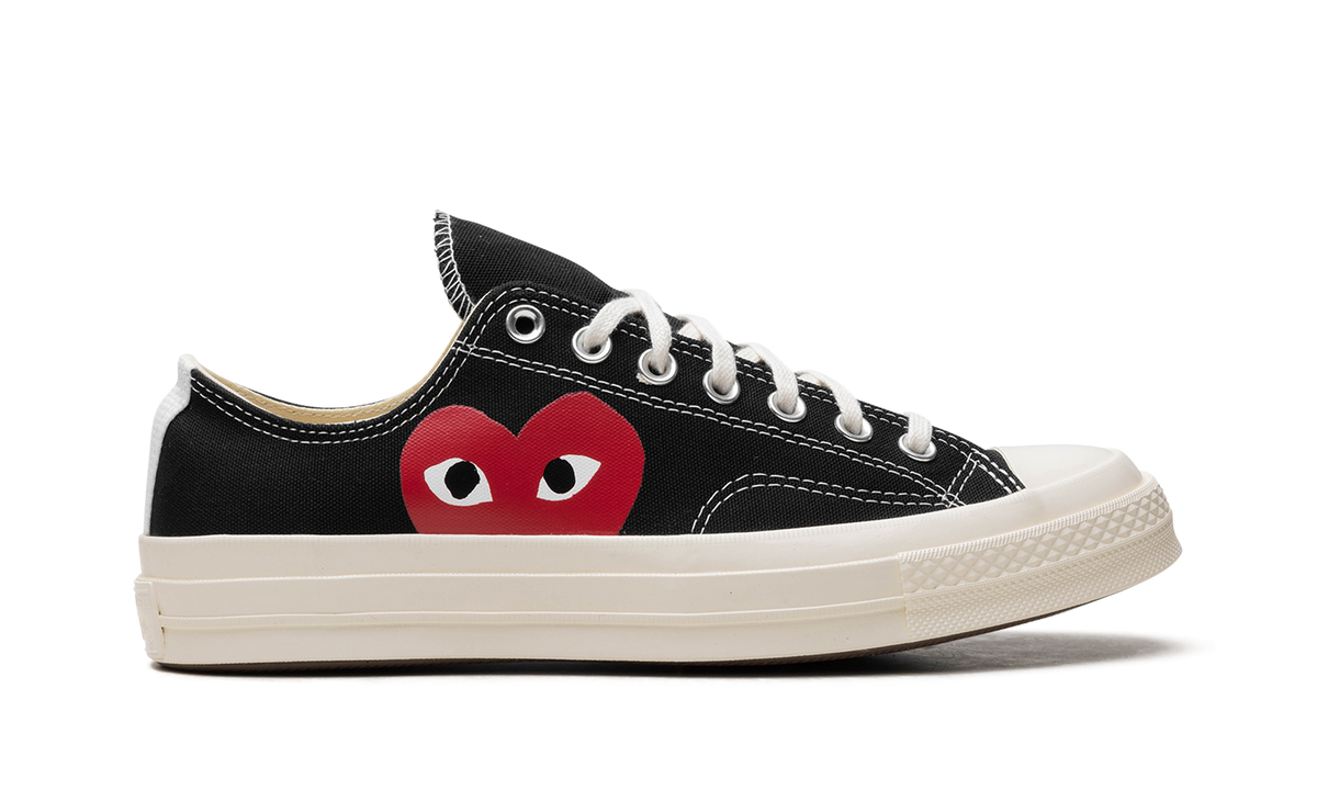 Overkicks - Converse Chuck Taylor All Star 70 Ox Comme des Garcons PLAY Black (150206C/A08796C) - detalle lateral interior