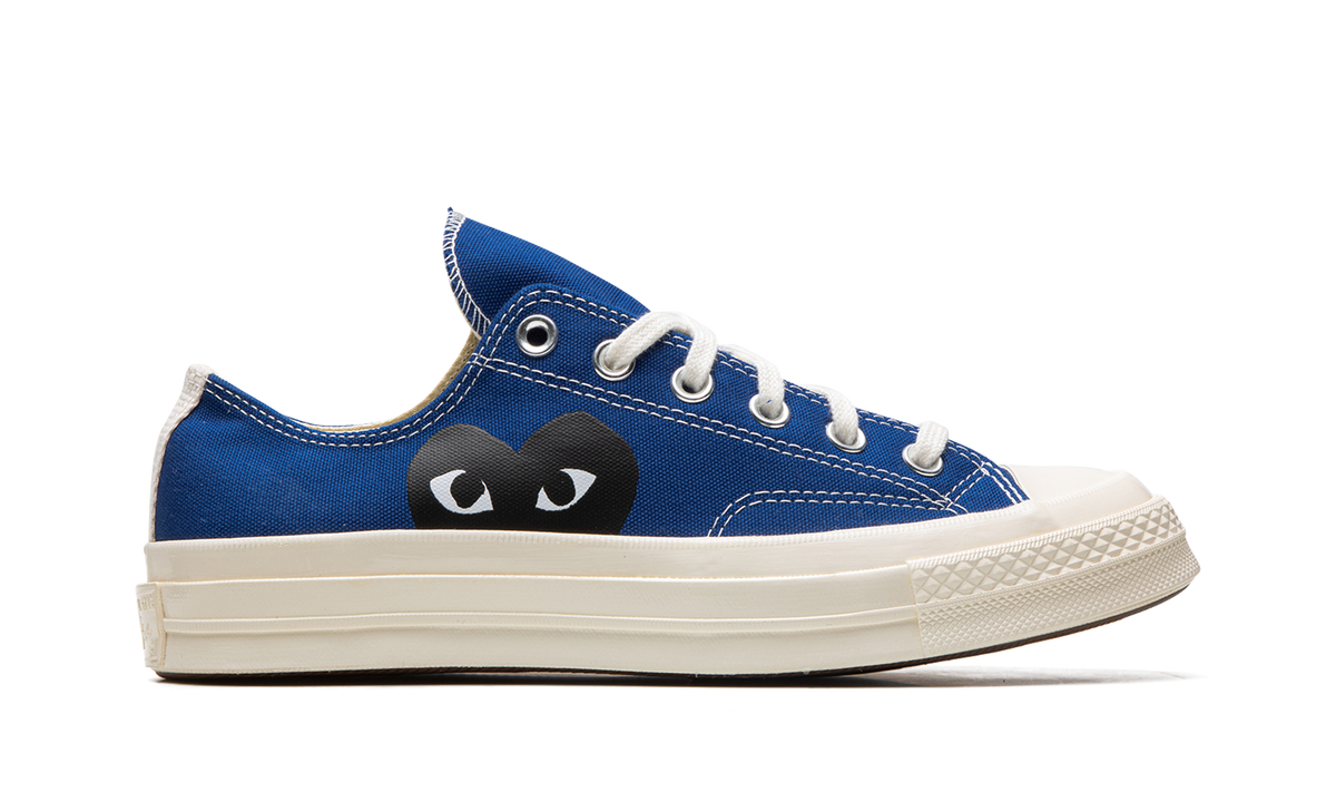 Overkicks - Converse Chuck Taylor All Star 70 Ox Comme des Garcons PLAY Blue Quartz (171848C/A08798C) - detalle talon