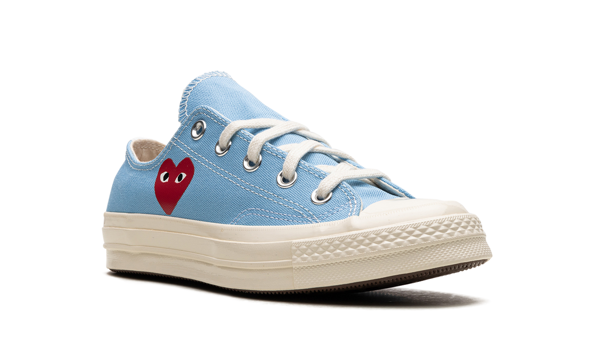 Overkicks - Converse Chuck Taylor All Star 70 Ox Comme des Garcons PLAY Bright Blue (168303C) - detalle lateral interior