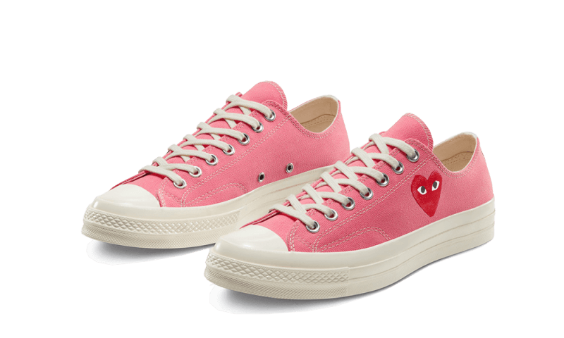 Overkicks - Converse Chuck Taylor All Star 70 Ox Comme des Garcons PLAY Bright Pink (168304C) - vista trasera