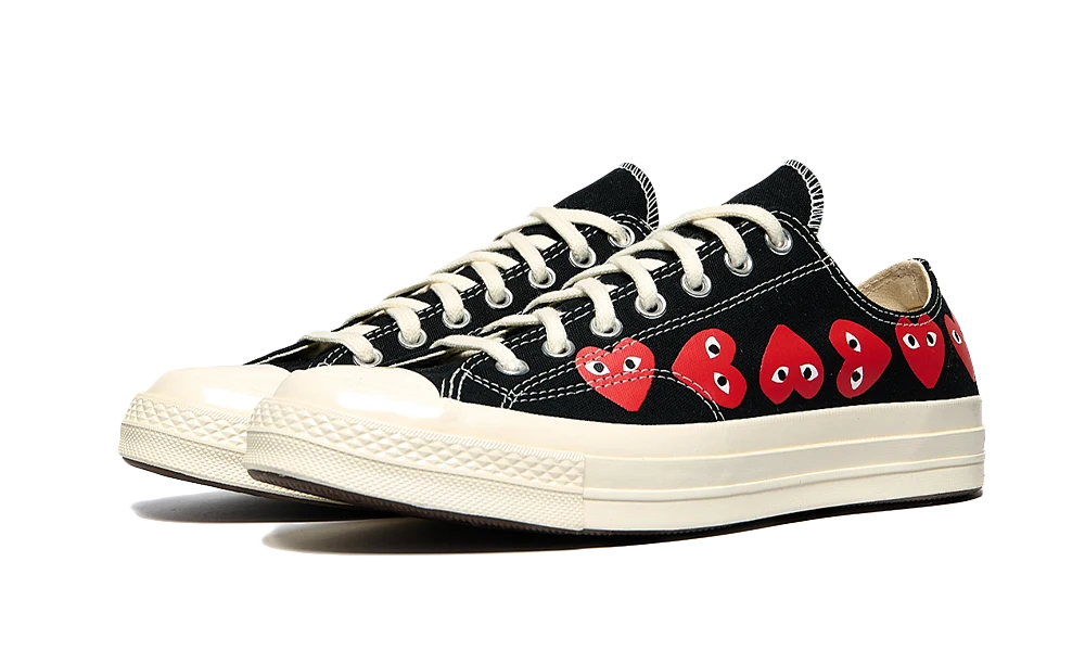 Overkicks - Converse Chuck Taylor All Star 70 Ox Comme des Garcons PLAY Multi-Heart Black (A08149C/AZ-K126-001-1) - vista trasera