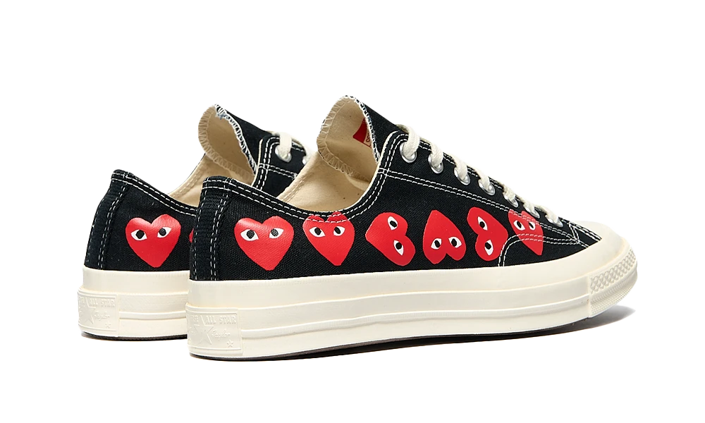 Overkicks - Converse Chuck Taylor All Star 70 Ox Comme des Garcons PLAY Multi-Heart Black (A08149C/AZ-K126-001-1) - par completo