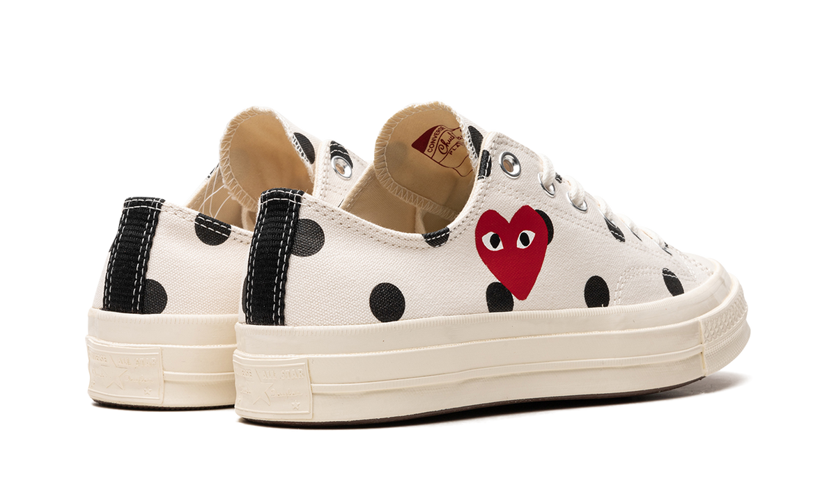 Overkicks - Converse Chuck Taylor All Star 70 Ox Comme des Garcons PLAY Polka Dot White (157249C) - par completo