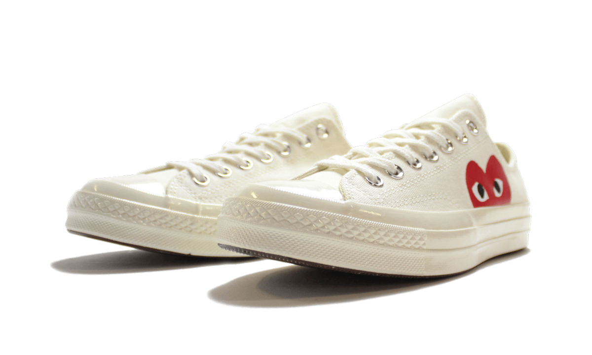 Overkicks - Converse Chuck Taylor All Star 70 Ox Comme des Garcons PLAY White (150207C/A08795C) - vista trasera