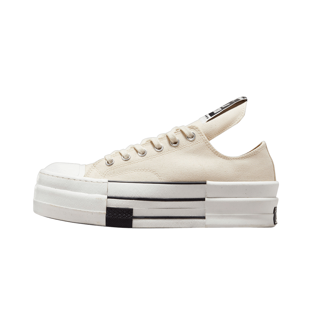 Overkicks - Converse DRKSHDW Chuck Taylor All Star DBL DRKSTAR Ox Rick Owens DRKSTAR Natural Ivory (A04955C) - vista lateral
