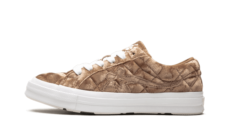 Overkicks - Converse One Star Ox Golf le Fleur TTC Quilted Velvet Brown Sugar (165599C) - vista lateral