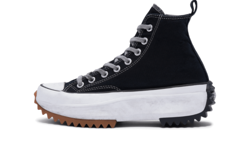 Overkicks - Converse Run Star Hike Hi Black White Gum Distressed (168297C) - vista lateral