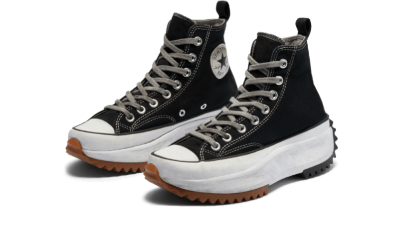 Overkicks - Converse Run Star Hike Hi Black White Gum Distressed (168297C) - vista trasera