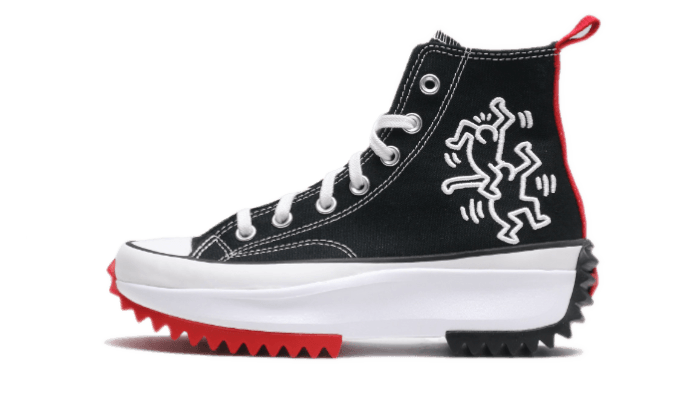 Overkicks - Converse Run Star Hike Hi Keith Haring Black (171859C) - vista lateral