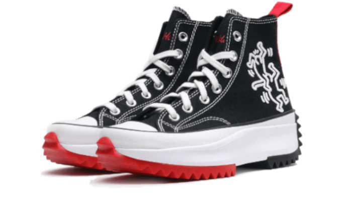 Overkicks - Converse Run Star Hike Hi Keith Haring Black (171859C) - vista trasera