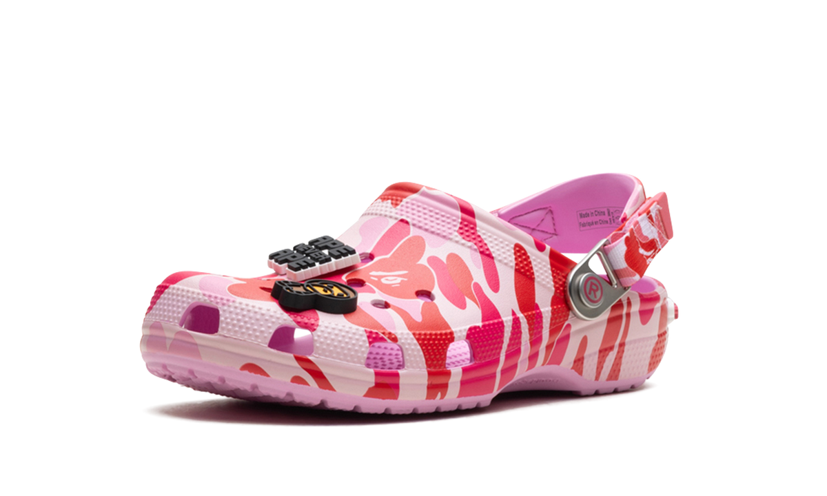 Overkicks - Crocs Classic Clog A Bathing Ape ABC Camo Pink (209627-6I2) - detalle suela