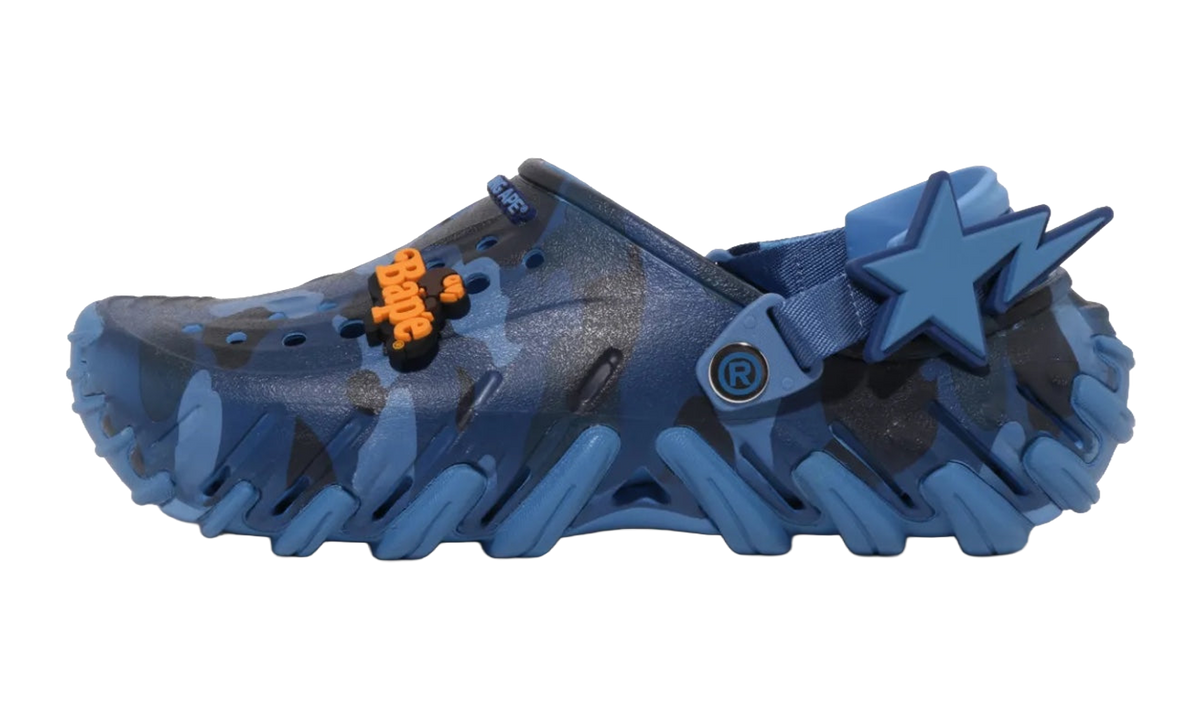Overkicks - Crocs Echo RO Clog Bape Powder Blue Camo (213140-4SN) - vista lateral