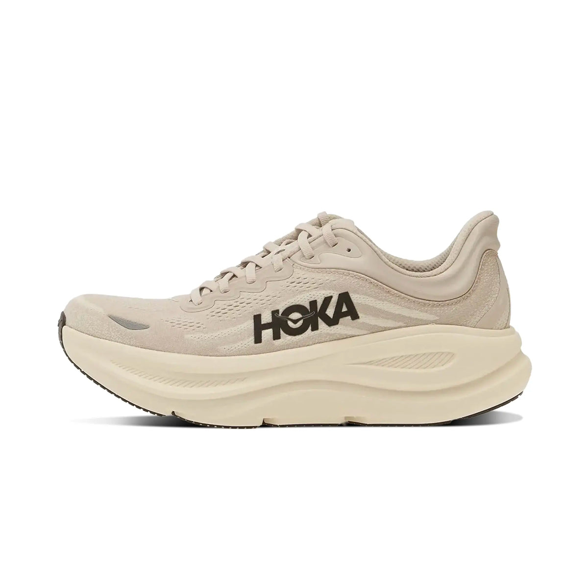 Overkicks - Hoka One One Bondi 9 River Rock Grey/Alabaster (1162011-RRCK) - vista lateral