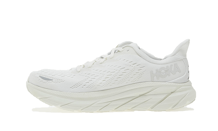 Overkicks - Hoka One One Clifton 8 White (Womens) (1119394-WWH) - vista lateral
