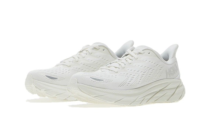 Overkicks - Hoka One One Clifton 8 White (Womens) (1119394-WWH) - vista trasera