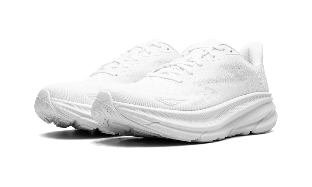 Overkicks - Hoka One One Clifton 9 White (Womens) (1127896-WWH) - vista trasera