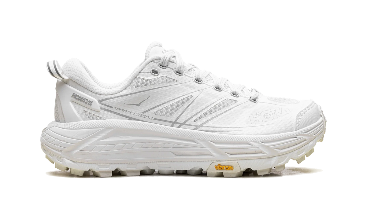 Overkicks - Hoka One One Mafate Speed 2 White Lunar Rock (All Gender) (1126851-WLRC) - detalle talon