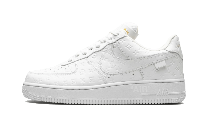 Overkicks - Louis Vuitton Nike Air Force 1 Low By Virgil Abloh White (1A9V86) - vista lateral