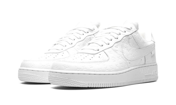 Overkicks - Louis Vuitton Nike Air Force 1 Low By Virgil Abloh White (1A9V86) - vista trasera