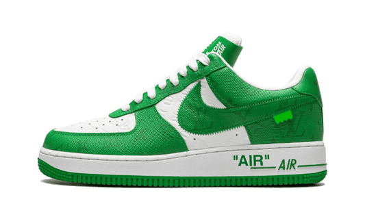 Overkicks - Louis Vuitton Nike Air Force 1 Low By Virgil Abloh White Green (1A9VAU) - vista lateral