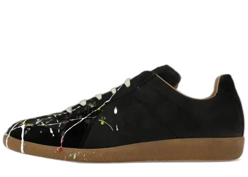 Overkicks - Maison Margiela Paint Replica German Army Trainer (GAT) Black (S57WS0240P1892963) - vista lateral
