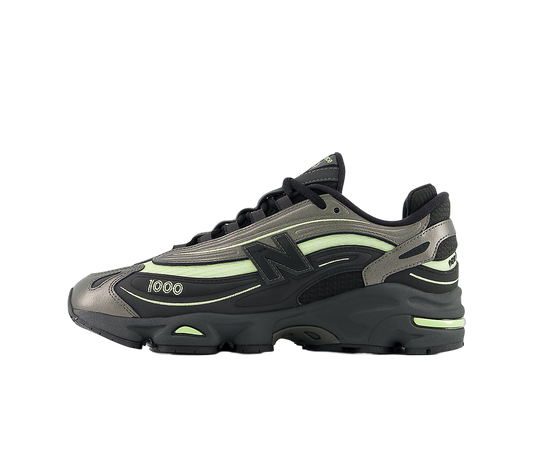 Overkicks - New Balance 1000 Black Metallic Dry Lime (U10008WZ) - vista lateral