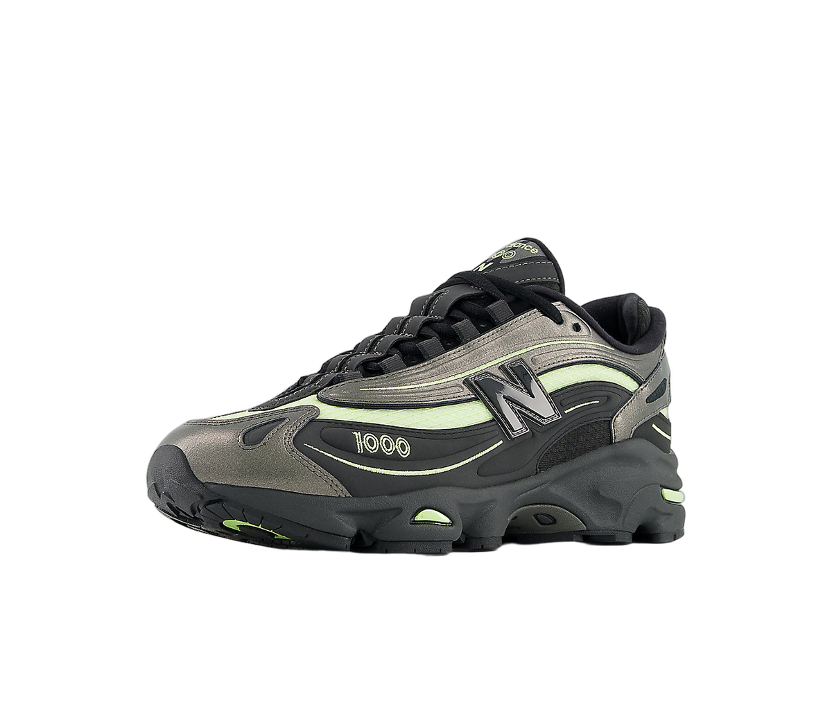Overkicks - New Balance 1000 Black Metallic Dry Lime (U10008WZ) - vista trasera